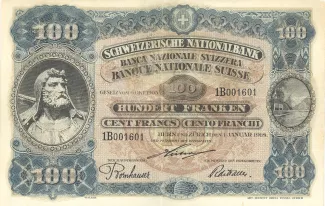 Switzerland 100 Francs 3rd, 1918 image