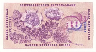 Switzerland 10 Francs 5th, 1955-1977 reverse