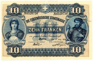 Switzerland 10 Francs, 1914 image
