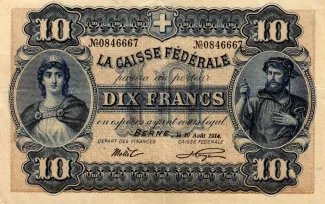 Switzerland 10 Francs, 1914 image