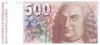 Switzerland 500 Francs 6th, 1992 image