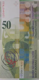 Switzerland 50 Francs 8th, 1994-2012 reverse