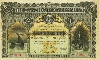 Tanzania 5 Rupees, 1928 image