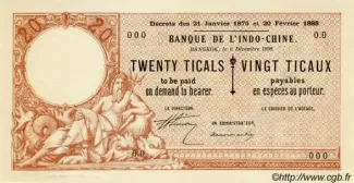 Thailand 20 Baht / 20 Ticals, 1898 image