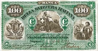 Ticino 100 Francs, 1883