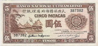 Timor-Leste 5 Patacas, 1945 obverse