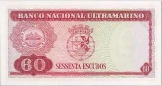 Timor-Leste 60 Escudos, 1959 reverse