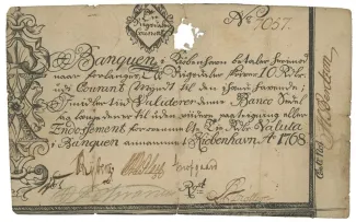 Tønder, County of 10 Rigsdaler Courant - Frederick V / Christian VII, 1748-1780 obverse