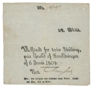 Tønder, County of 12 Skilling - Frederick VI, 1809 obverse