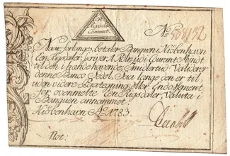 Tønder, County of 1 Rigsdaler Courant - Fredrick V / Christian VII, 1762-1792 obverse