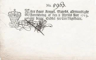 Tønder, County of 1 Rigsdaler - Frederick IV, 1713 obverse