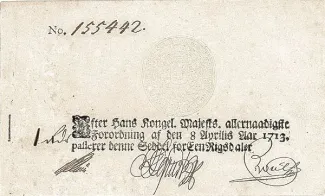 Tønder, County of 1 Rigsdaler, 1713 obverse