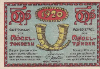 Tønder, County of 50 Pfennigs, 1920 reverse
