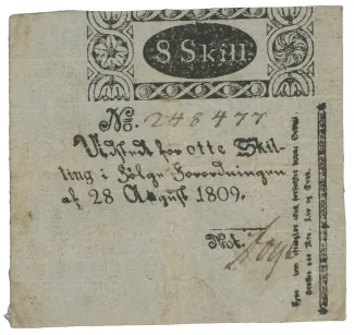 Tønder, County of 8 Skilling - Frederick VI, 1809 obverse