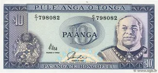 Tonga 10 Pa'anga - Taufa'ahau, 1992 image