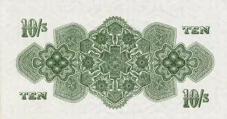 Tonga 10 Shillings, 1939-1966 reverse