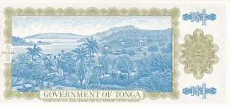 Tonga 1 Pa'anga - Taufa'ahau, 1973-1989 reverse