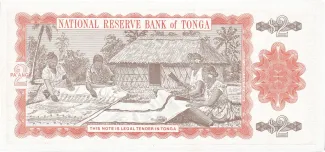 Tonga 2 Pa'anga - Taufa'ahau, 1992-1995 reverse