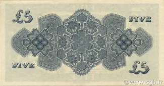 Tonga 5 Pounds, 1942-1966 reverse