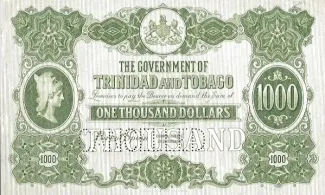 Trinidad and Tobago 1.000 Dollars, 1914