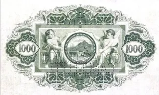 Trinidad and Tobago 1.000 Dollars, 1914 reverse