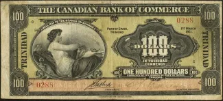 Trinidad and Tobago 100 Dollars, 1921