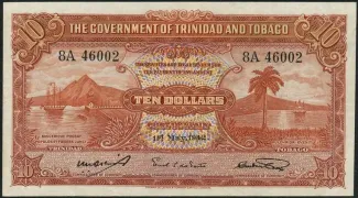 Trinidad and Tobago 10 Dollars, 1939-1942