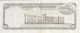 Trinidad and Tobago 10 Dollars, 1977 reverse