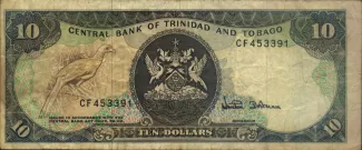 Trinidad and Tobago 10 Dollars, 1985 image