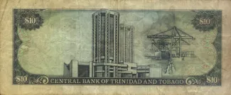 Trinidad and Tobago 10 Dollars, 1985 reverse