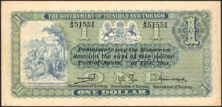 Trinidad and Tobago 1 Dollar, 1905-1926