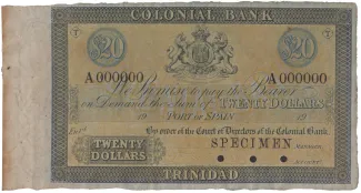 Trinidad and Tobago 20 Dollars, 1903