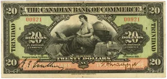 Trinidad and Tobago 20 Dollars, 1921