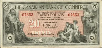 Trinidad and Tobago 20 Dollars, 1939
