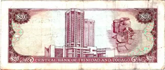 Trinidad and Tobago 20 Dollars, 1985 reverse