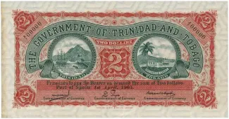 Trinidad and Tobago 2 Dollars, 1905
