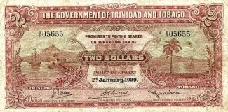 Trinidad and Tobago 2 Dollars, 1929