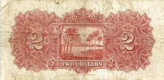 Trinidad and Tobago 2 Dollars, 1929 reverse