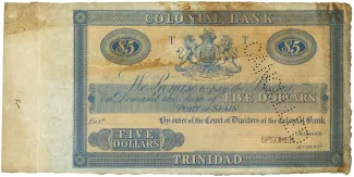 Trinidad and Tobago 5 Dollars, 1903