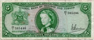 Trinidad and Tobago 5 Dollars, 1964 image