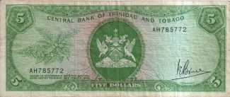Trinidad and Tobago 5 Dollars, 1977 image