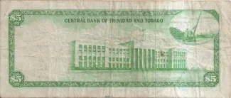 Trinidad and Tobago 5 Dollars, 1977 reverse