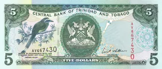 Trinidad and Tobago 5 Dollars, 2002 image