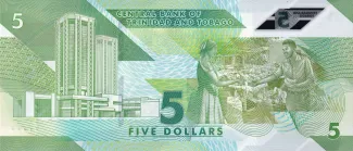 Trinidad and Tobago 5 Dollars, 2020 reverse