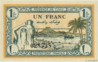 Tunisia 1 Franc, 1943 image