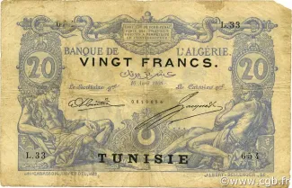 Tunisia 20 Francs, 1942 image