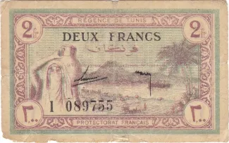Tunisia 2 Francs, 1943 image