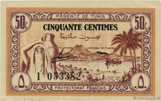 Tunisia 50 Centimes, 1943 image
