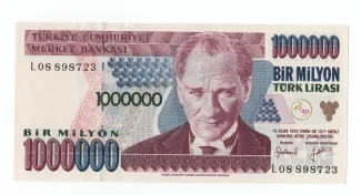 Turkey 1.000.000 Lira, 1995-1996 obverse