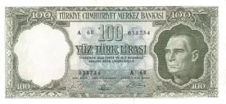 Turkey 100 Lira, 1962-1969 obverse